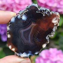 Agate slice dark brown Brazil 24g