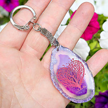 Agate slice keychain 19.4g