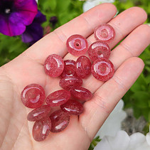 Strawberry crystal mini donut on skin approx. 15mm