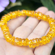 Amber yellow bracelet chopped shapes