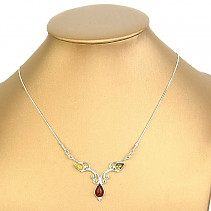 Necklace with amber Ag 925/1000 43 - 47cm