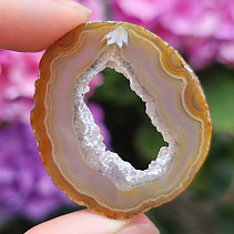 Light honey agate slice from Brazil 11g