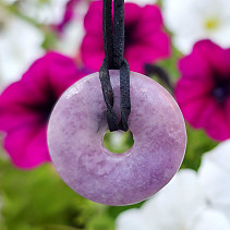 Lepidolite donut on skin 30mm