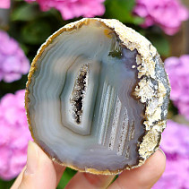 Agate gray geode with cavity Brazil 242g