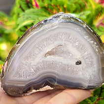 Geode gray agate with hollow Brazil 209g