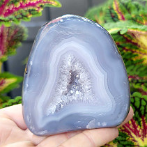 Gray agate geode with hollow 258g (Brazil)