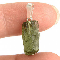 Vltavín (Moldavite) přívěsek stříbrný úchyt Ag 925/1000 1,3g