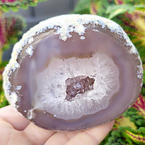 Gray agate geode with hollow 272g (Brazil)