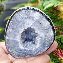 Gray agate geode with hollow 194g (Brazil)