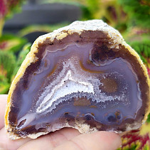 Agate gray geode with a hollow 158g from Brazil