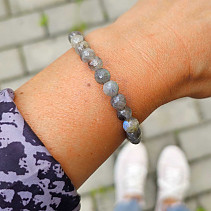 Labradorite bracelet facet balls 8mm