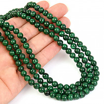 Malachite necklace 53cm balls 6mm Ag 925/1000