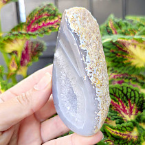 Gray agate geode with hollow 222g (Brazil)