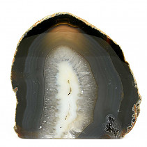 Gray agate candle holder 763g