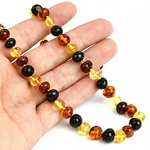 Amber colored necklace 51cm (16.2g)