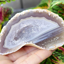 Agate gray geode with a hollow 170g from Brazil