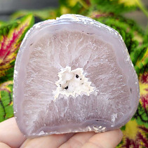 Gray agate geode with hollow 244g (Brazil)