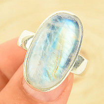 Moonstone silver ring Ag 925/1000 10.4g (size 62)