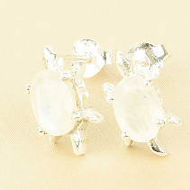 Moonstone earrings turtle Ag 925/1000