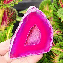 Agate pink dyed geode with cavity 171g from Brazil