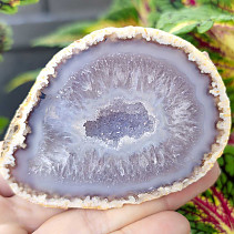 Gray agate geode with hollow 168g (Brazil)