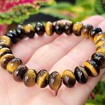 Bracelet tiger eye buttons 7 x 10mm