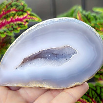 Gray agate geode with hollow 193g (Brazil)