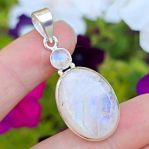 Moonstone oval pendant Ag 925/1000 7.9g