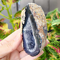 Agate gray geode with a hollow 259g from Brazil