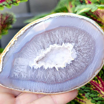 Gray agate geode with hollow 243g (Brazil)