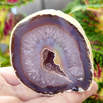 Gray agate geode with hollow 232g (Brazil)