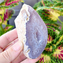 Gray agate geode with hollow 239g (Brazil)