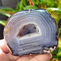 Geode gray agate with Brazil hollow 207g