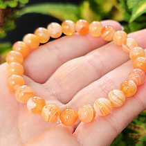 Agate orange (Botswana) bead bracelet 8mm