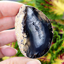 Agate gray geode with a hollow 68g from Brazil