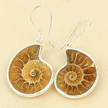 Ammonite earrings Ag 925/1000 7.7g