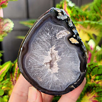 Geode gray agate with hollow 239g Brazil