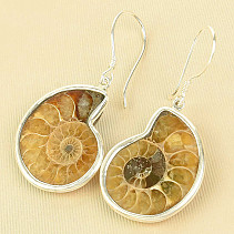 Ammonite earrings Ag 925/1000 7.4g