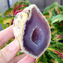 Agate gray geode with a hollow 169g from Brazil