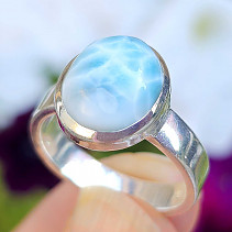 Ring silver larimar Ag 925/1000 5.4g size 56