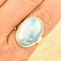 Moonstone silver ring Ag 925/1000 10.4g (size 58)