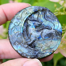 Labradorite muggle moon with fox 40.1g