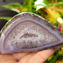 Geode gray agate with hollow Brazil 184g