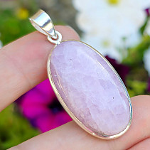 Kunzite oval pendant Ag 925/1000 11.4g