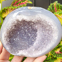 Agate geode with amethyst (Brazil) 513g