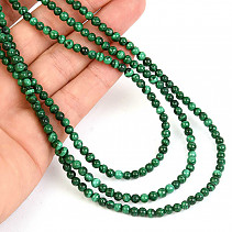 Malachite necklace 53cm balls 4mm Ag 925/1000