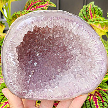 Agate geode with amethyst (Brazil) 837g