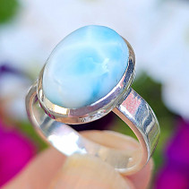 Ring silver larimar Ag 925/1000 5.5g size 55