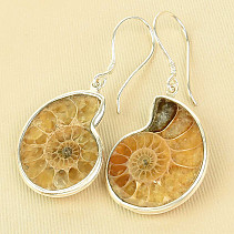 Ammonite earrings Ag 925/1000 7.2g