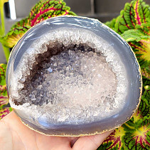 Gray agate and geode crystal (Brazil) 867g